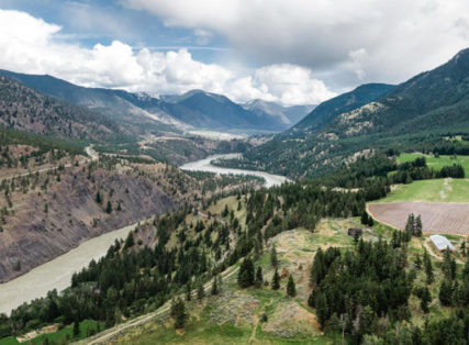 lillooet mountain and vineyard views