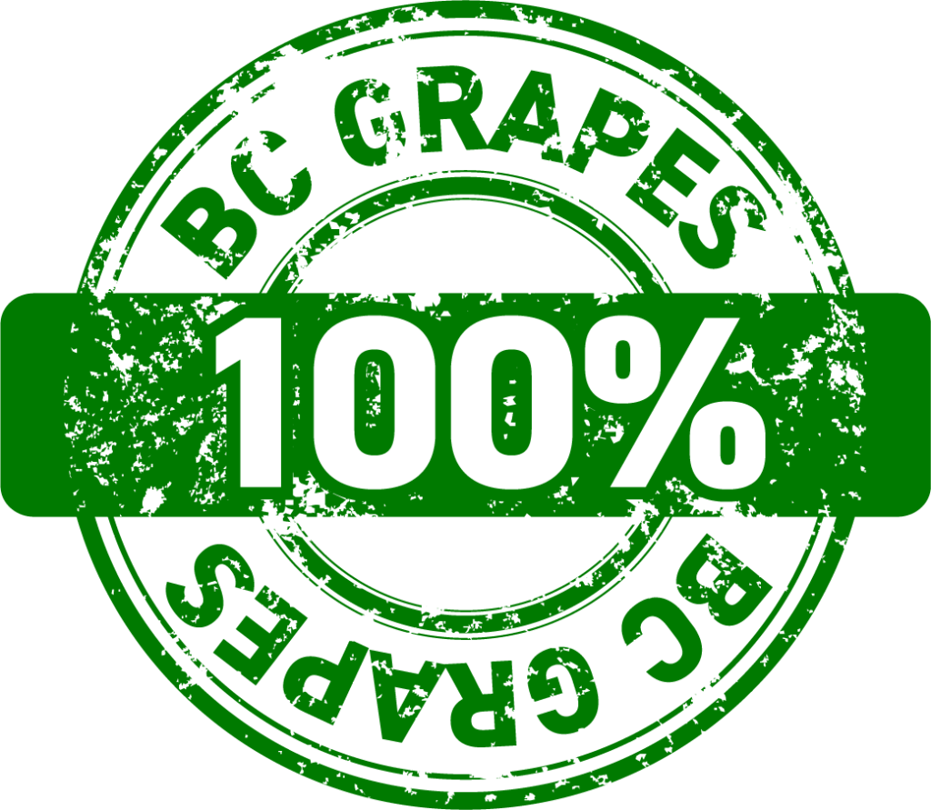 100% bc grapes stamp