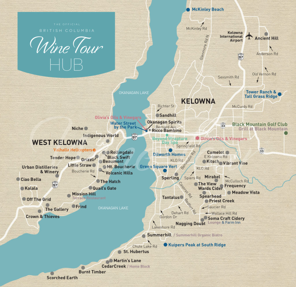 central okanagan wineries map