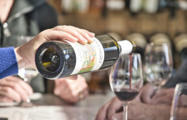 pouring red wine