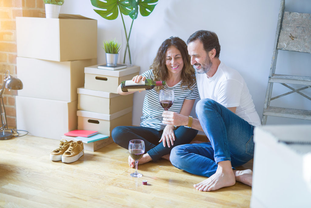 moving in and sharing wine