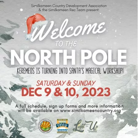 welcome to the north pole event in Keremeos