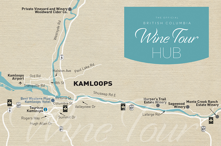 Kamloops Wineries map