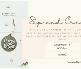 Sip and Create Holiday Ornaments