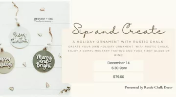 Sip and Create Holiday Ornaments