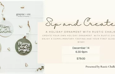 Sip and Create Holiday Ornaments