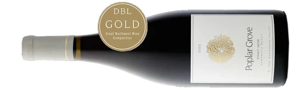 poplar grove pinot noir red wine bottle