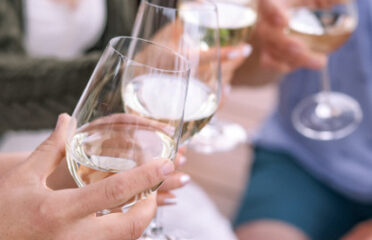 cheers at Sunnybrae Vineyards in the Shuswap