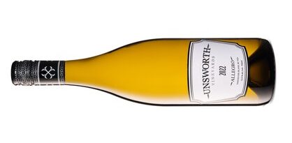 bottle of 2022 Allegro white wine by Unsworth Vineyards