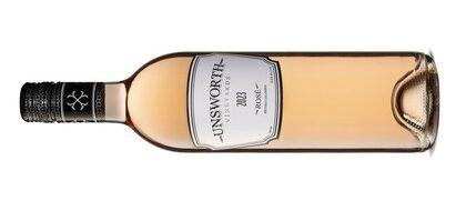 bottle of Unsworth Vineyards rosé wine