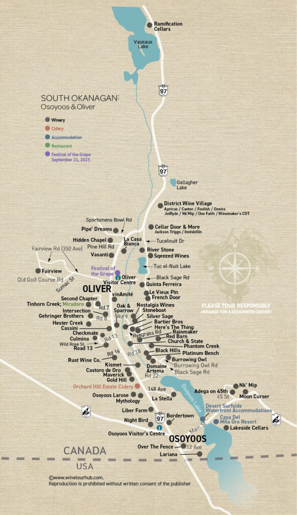 Oliver and osoyoos winery map