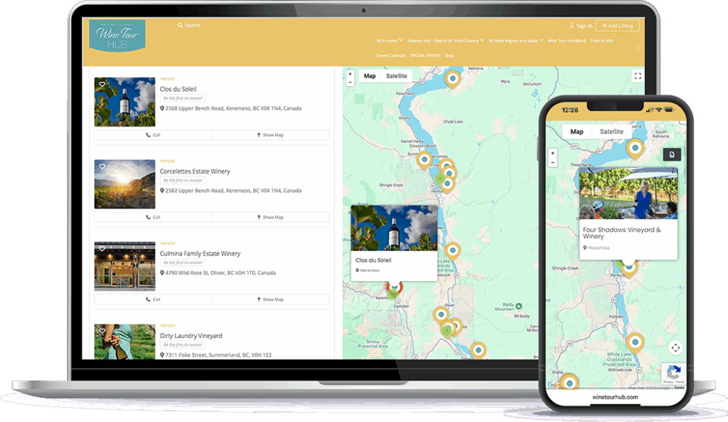mobile and desktop navigation screens