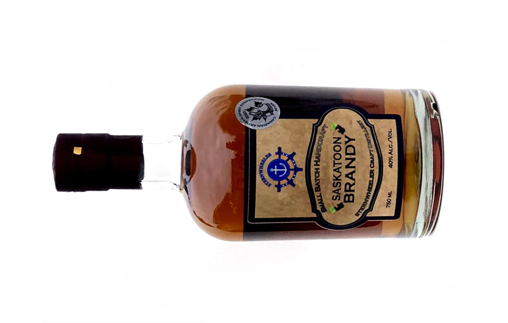 Saskatoon brandy bottle