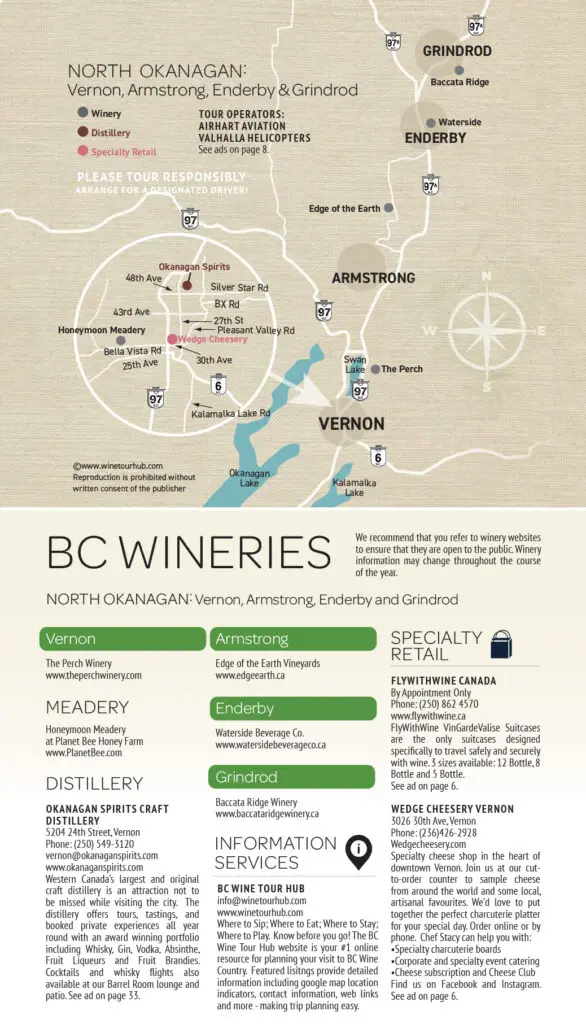 map and listings for the north okanagan