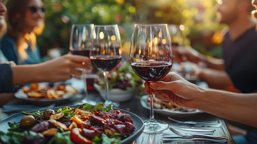 red wine cheers