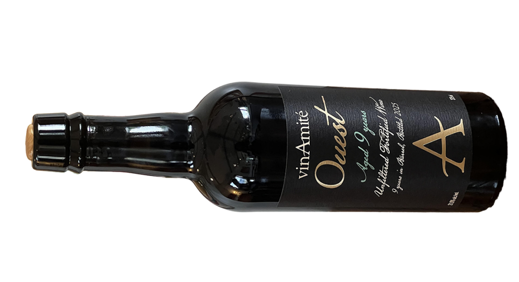 Ouest dessert wine from vinAmité in Oliver BC