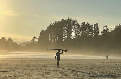 surfing beach on Vancouver Island