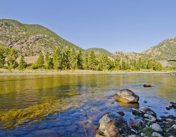 The Similkameen river near Keremeos in the interior of BC, Canada.